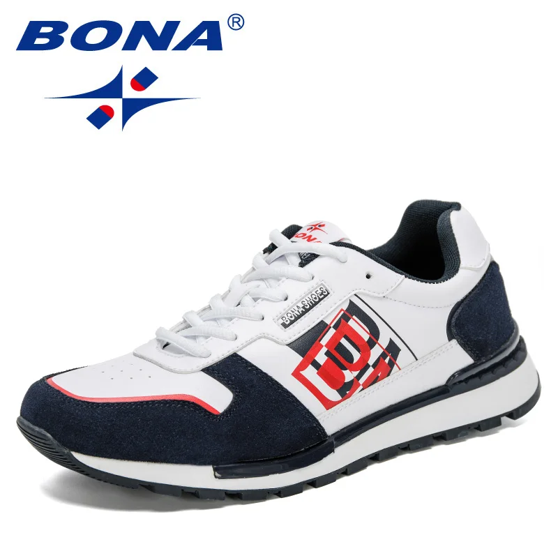 

BONA 2021 New Designers Fashion Style Mens Casual Shoes Outdoor Popular Sneakers Man Trend Lace-Up Brand Luxury Leisure Footwear