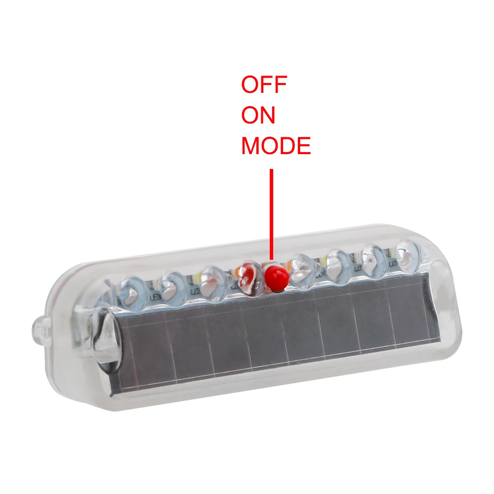 Универсальный мигающий автомобильный светильник на солнечной батарее с