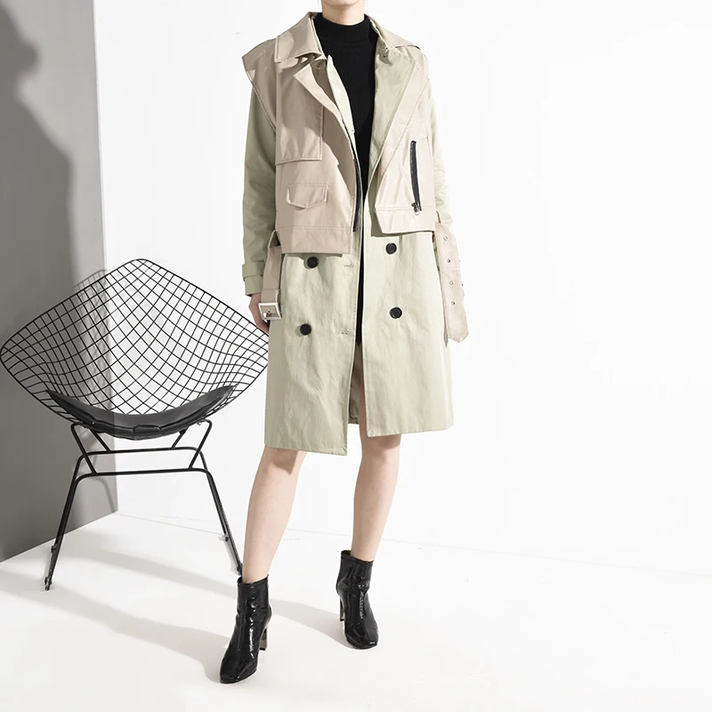 LANMREM/Новинка 2020 года сезон весна жилет без рукавов с отложным воротником и