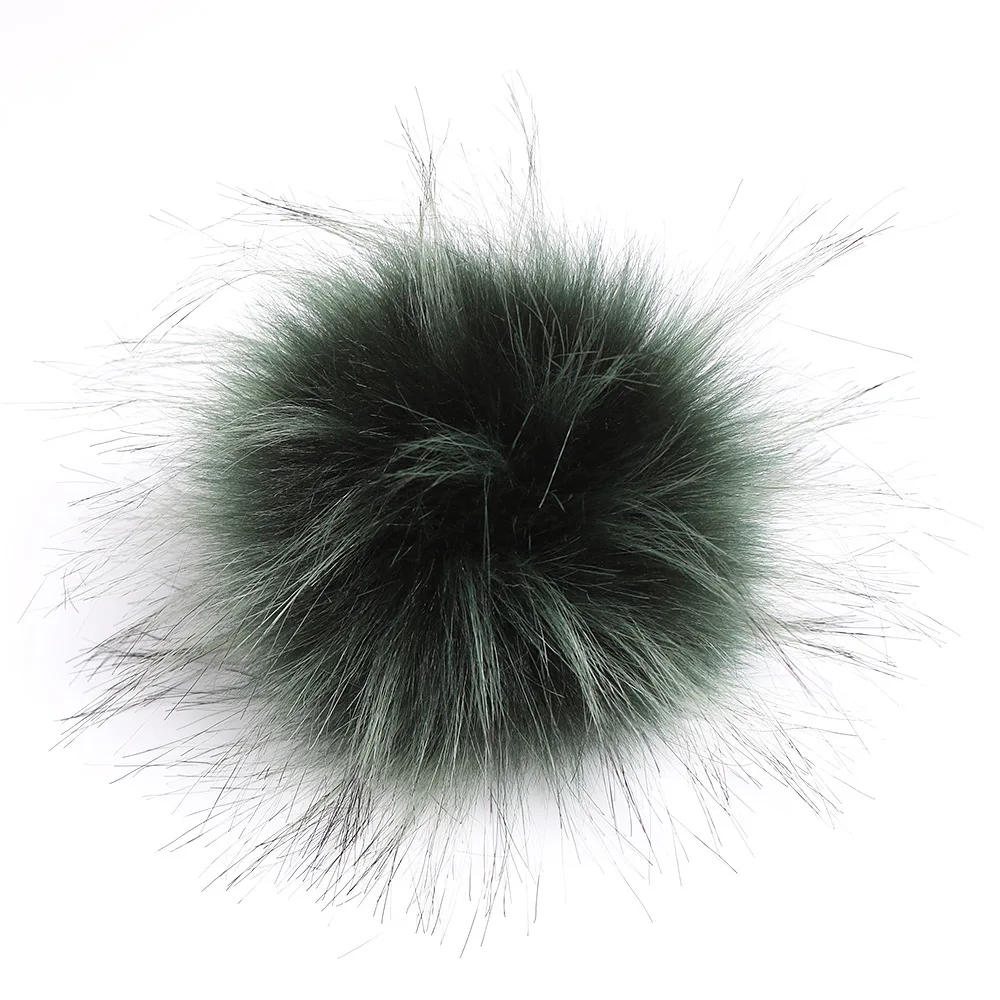 

DIY Hats Accessories False Hairball Ball Pom Pom Handmade Artificial Wool Ball Faux Fox Fur PomPom With Buckle