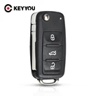 Сменный Чехол для ключей автомобиля, для VW, Volkswagen, Golf, Mk6, Tiguan, Polo, Passat, CC, SEAT, Skoda Octavia, 3 кнопки