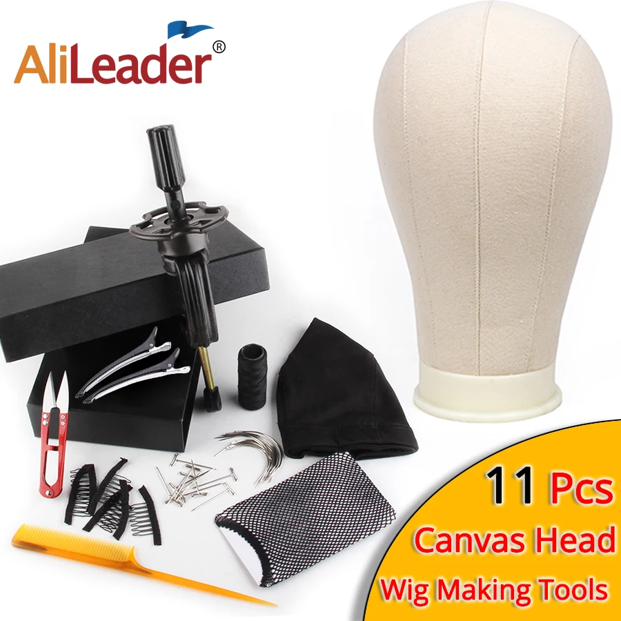 Free Gift One Holder And Pins Canvas Block Head For Hair Extension/ Lace Wigs/Display Styling Mannequin Wig Stand | Шиньоны и парики