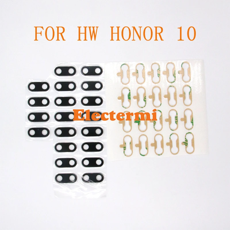 

10pcs For Huawei P30 lite Y7 PRO 2019 Y7 PRIME HONOR 9I 9 LITE HONOR 10 Rear Back Camera Glass Lens Cover With Sticker Adhesive