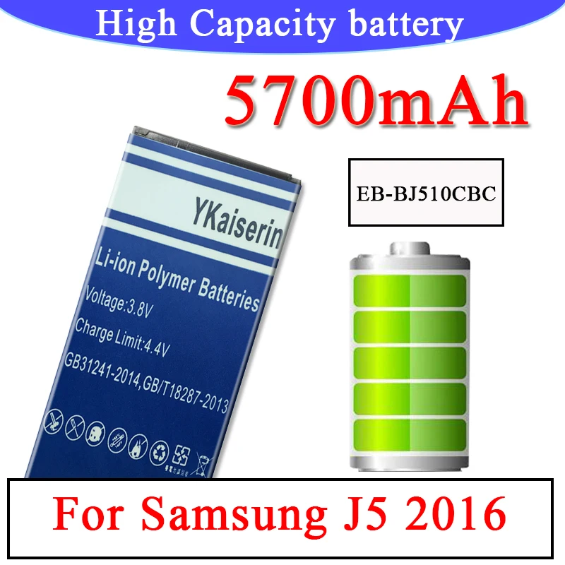 Батарея EB BJ510CBC для Samsung Galaxy J5 2016 Edition J510 J510FN J510F J510G BJ510CBE 5700 мАч батарея номер