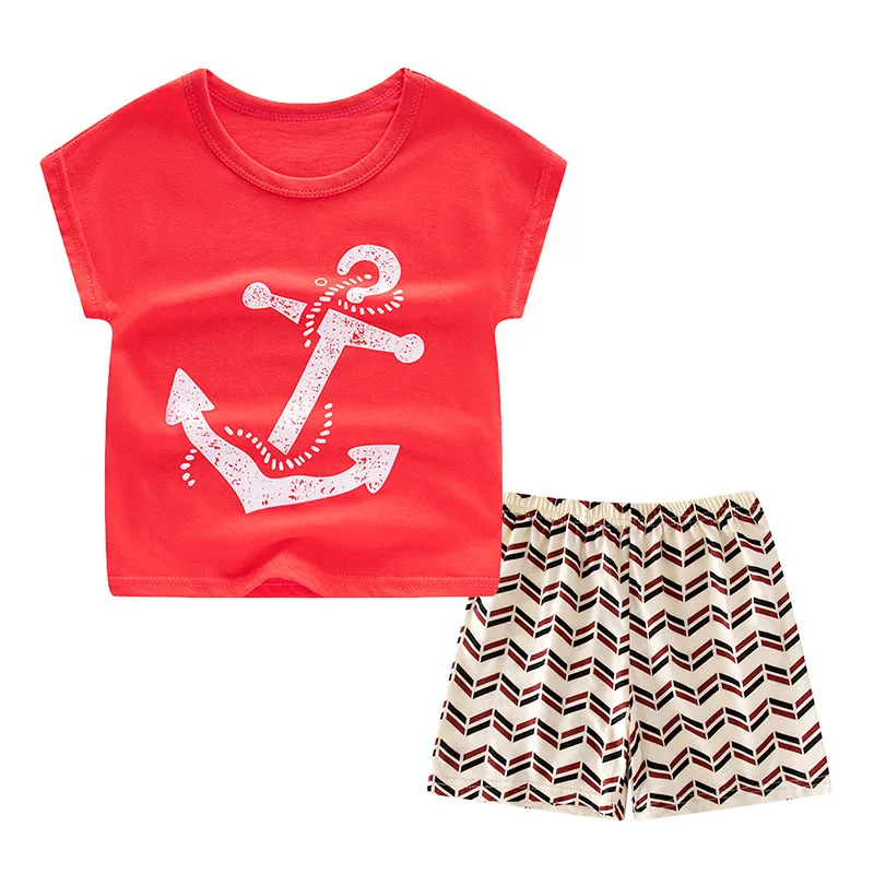 

2021 Summer Children Clothing Sets Boys Girls T shirts + Shorts Pants 2Pcs Baby Sports Suit Kids Clothes 3 4 5 6 7 8 9 10 Years