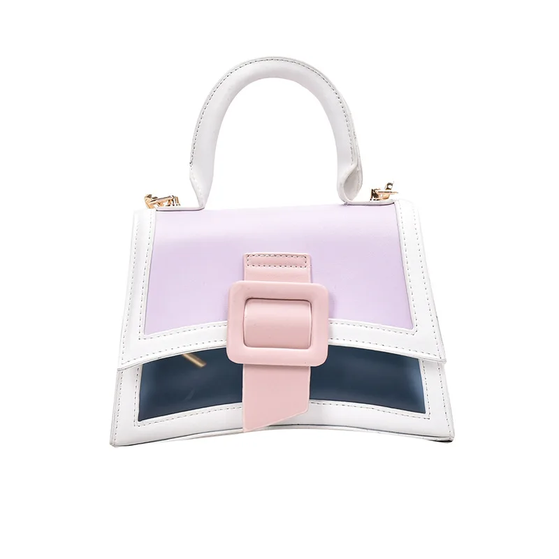

Women's New Fashion Hit Color Messenger Bag Korean Brand Classic Panelled Design Shoulder Bag Simple Handbag