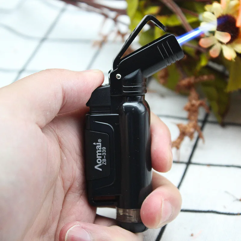 

Spray Gun Jet Torch Lighter Turbo Inflatable Windproof Butane Gas Pipe Lighter Utdoor Portable Cigarette Lighters Blue Flame