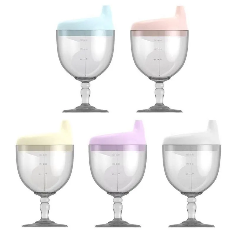 

150ml Baby Goblet Baby Cutlery high Water Cup With Feeding Duckbill Training Quality Material High Shape Mouth Cup PP Baby R1K5