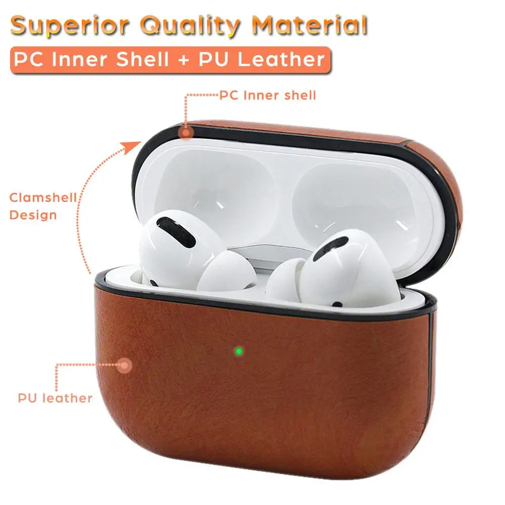 Из искусственной кожи чехол для AirPods Pro Чехол Coque Earpods чехол для Airpod Pro Чехол для Apple Air Pods Pro Earbud зарядная коробка