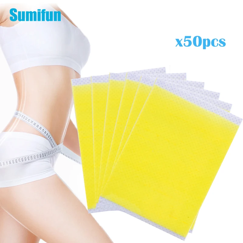 

50pcs Slimming Stick Weight Lose Paste Navel Slim Patch Health Care Slimming Patch Products Fat Burning Detox Adhesive D6213