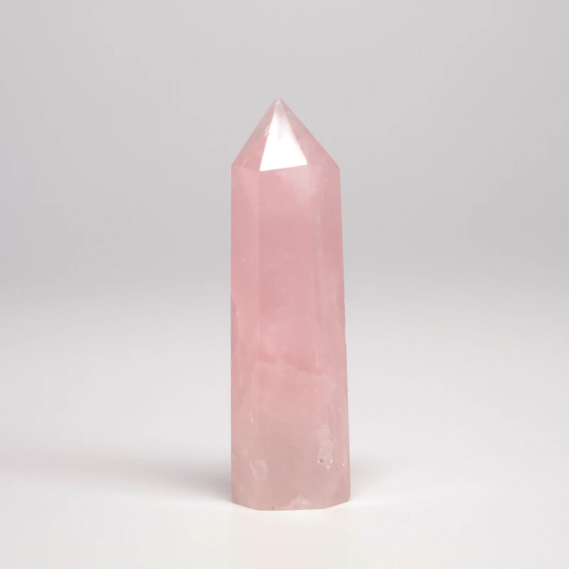 1 шт. натуральный кристаллический розовый камень порошок лечебный шестиугольная