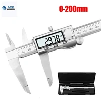 digital caliper lcd vernier stainless steel 8 200mm 0 200mm shipping with retailbox oloey metalworking axk 200