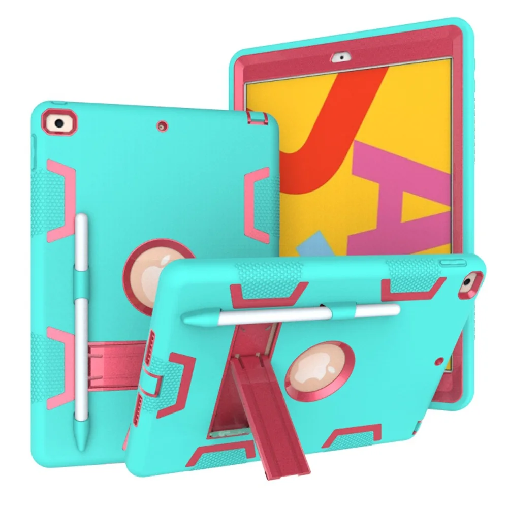 Умный чехол для iPad 10,2, безопасный для детей силиконовый Жесткий чехол для iPad 10,2 дюйма, 2019, 2020, 8, 7 поколения, A2197, A2198, A2200, подставка