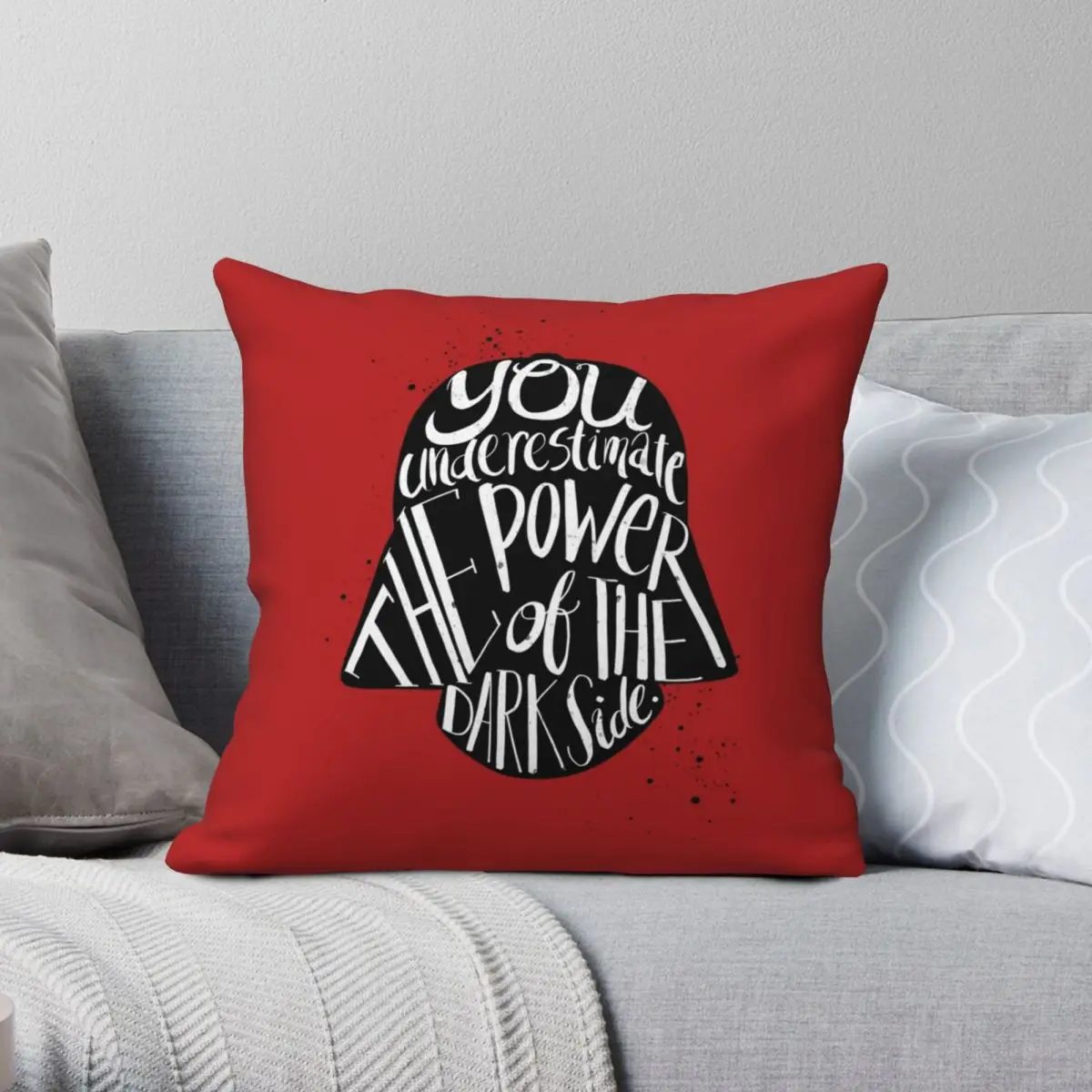 

You Under Estimate The Power Pillowcase Polyester Linen Velvet Creative Zip Decor Car Cushion Cover