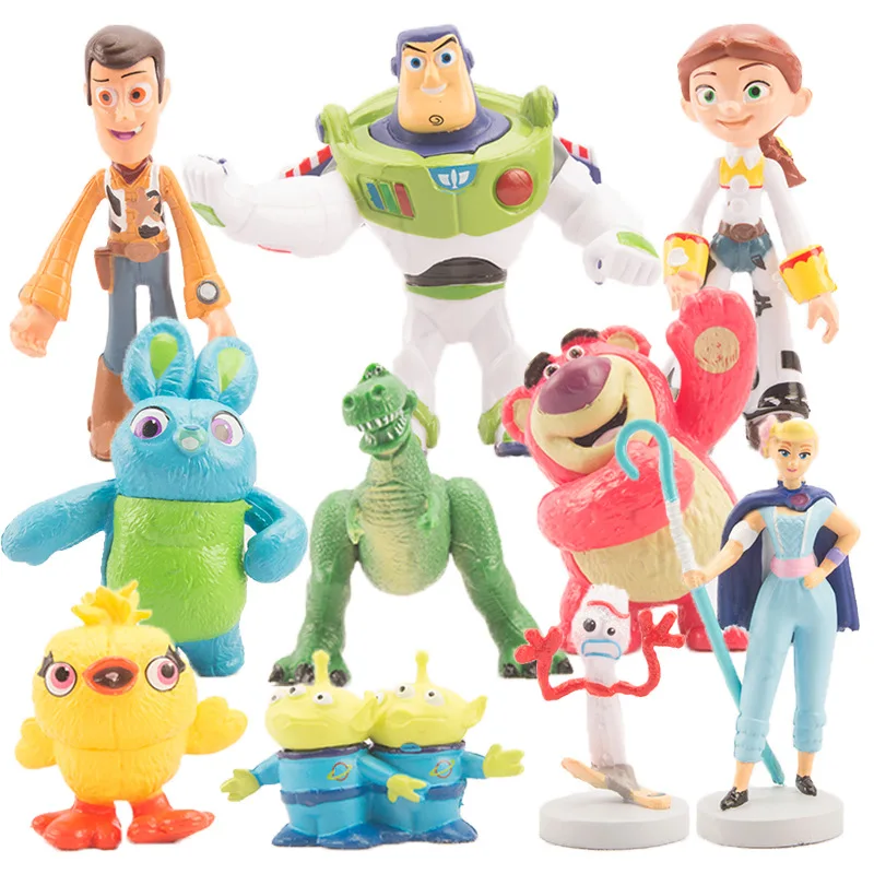 10 шт. DIsney История игрушек мультфильма Вуди Базз Лайтер Джесси Фигурки