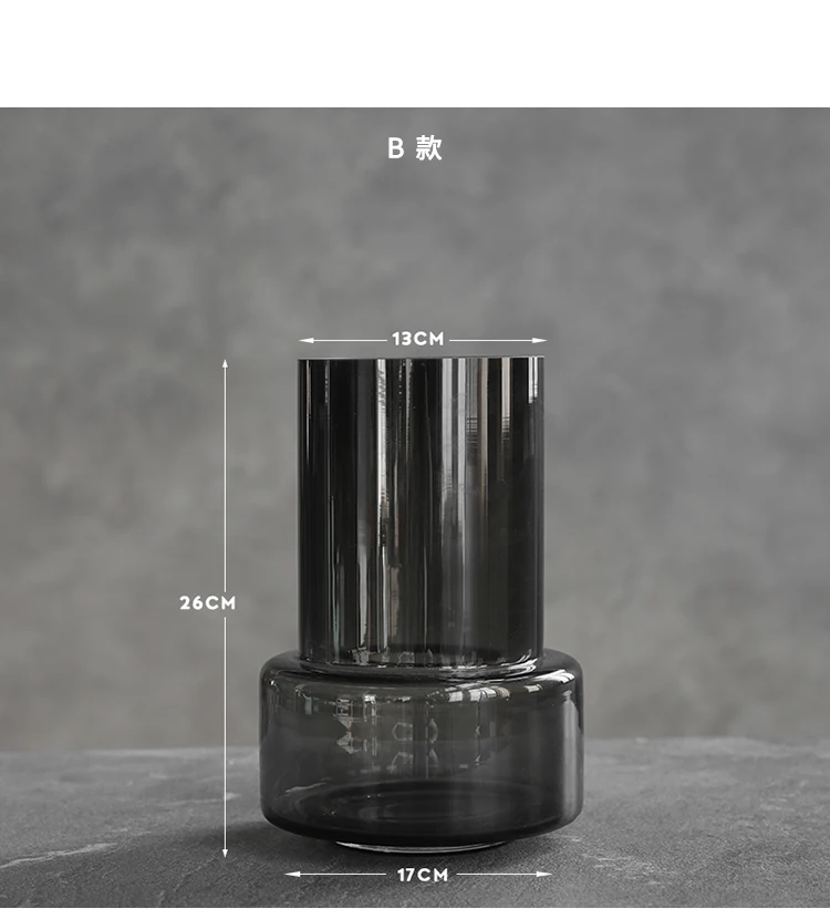 

Vase Living Room Dried Flowers Nordic Geometry Alien Glass Transparent Home Decoration Accessories Flower Vases For Dinner Table