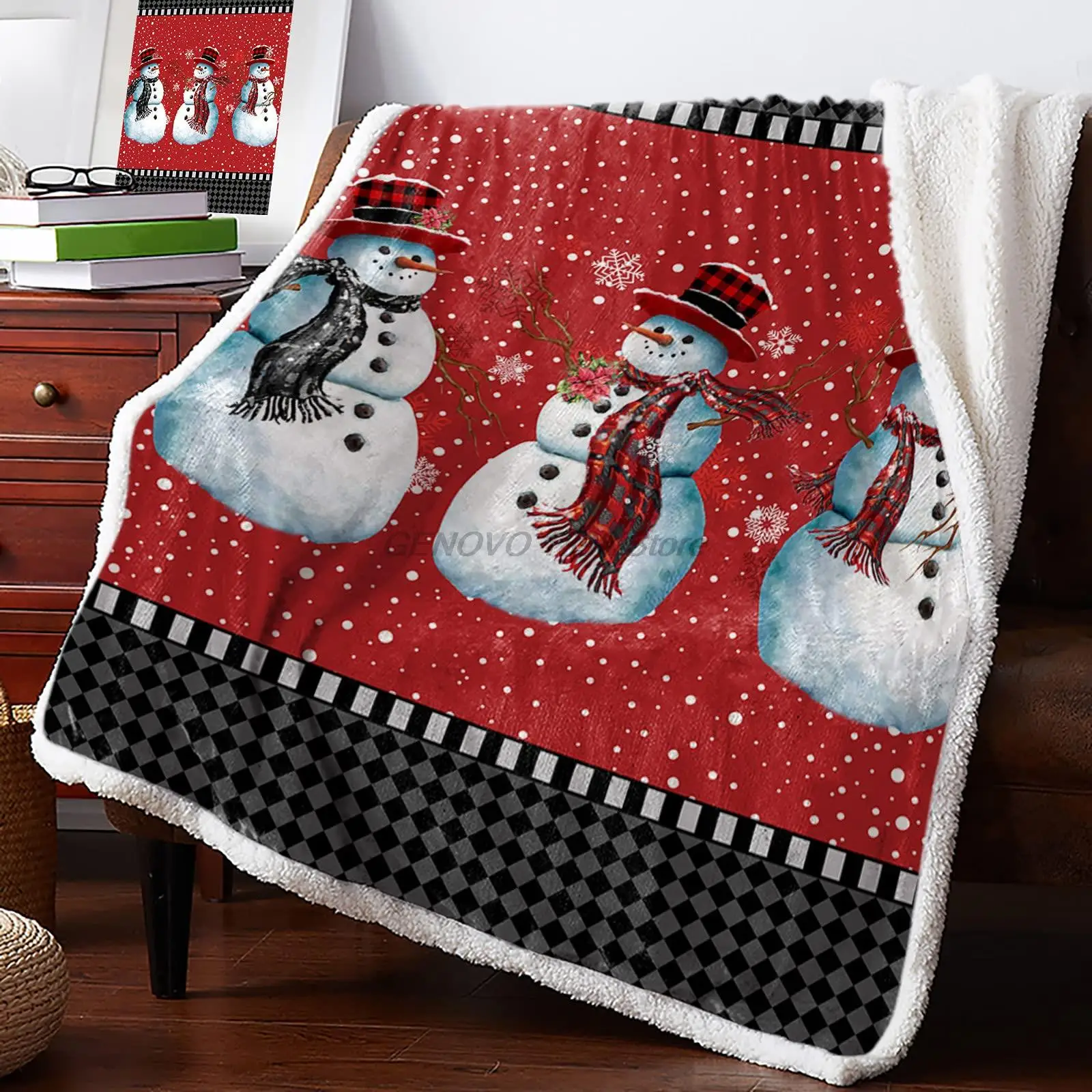 

Luxury Fleece Throw Blanket for Couch, Thick Fuzzy Fluffy Soft Cozy Bed Blanket, Reversible Sherpa Fleece Blanket for Sofa Chair