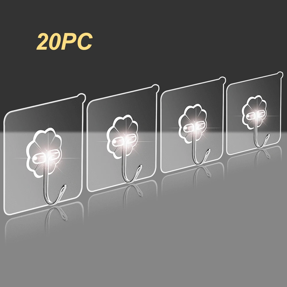 

20 шт., приклеивающиеся крючки для одежды