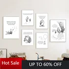 Disney холст картины, вини пух из мультфильма плакаты фильм детской детский ночник для детской комнаты, детский украшения фотографии подарок для ребенка