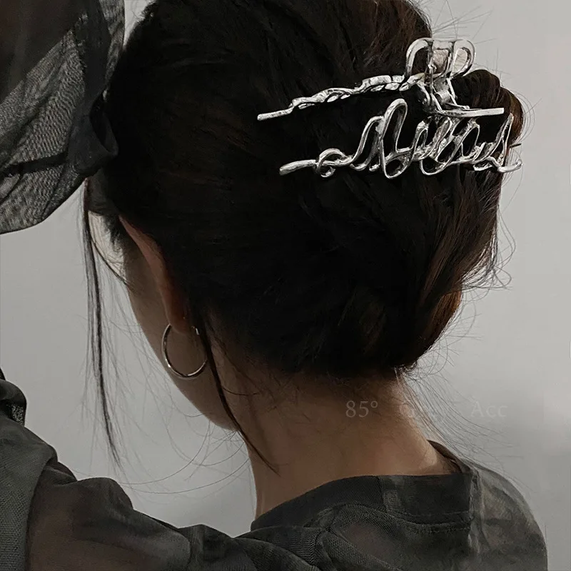 

Woman Novelty Irregular Hairpins Punk Style Metal Silver Hair Claws Barrettes Women Hair Accessories Hair Clips Hairgrip