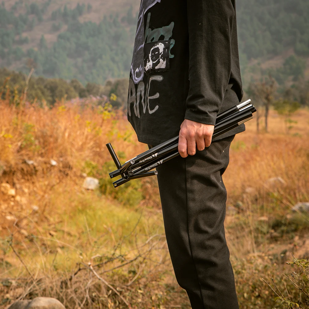 

Ultralight Indian Hanger Aluminum Hanging Rack Outdoor Camping Picnic BBQ Triangle Cookware Shelf Camp Tableware Cookware Rack