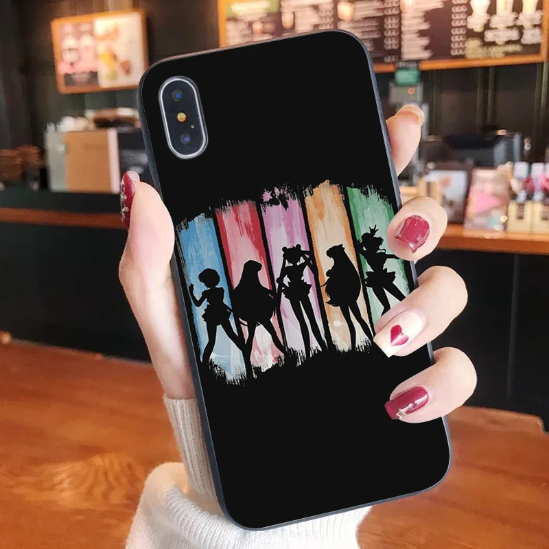 

anime Manga sailor moon cute girl Phone Case for iPhone 8 7 6 6S Plus X 10 SE XR XS XSMAX