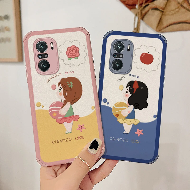 

Princess Rose Phone Case For Xiaomi Redmi K40 k40pro K40proplus Pro Proplus Liquid Silicone Cover