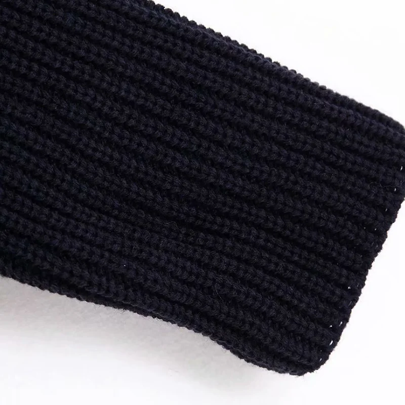 

2020 new women vintage turtleneck collar pockets patch casual loose sweater ladies basic knitted pullovers autumn chic tops S209