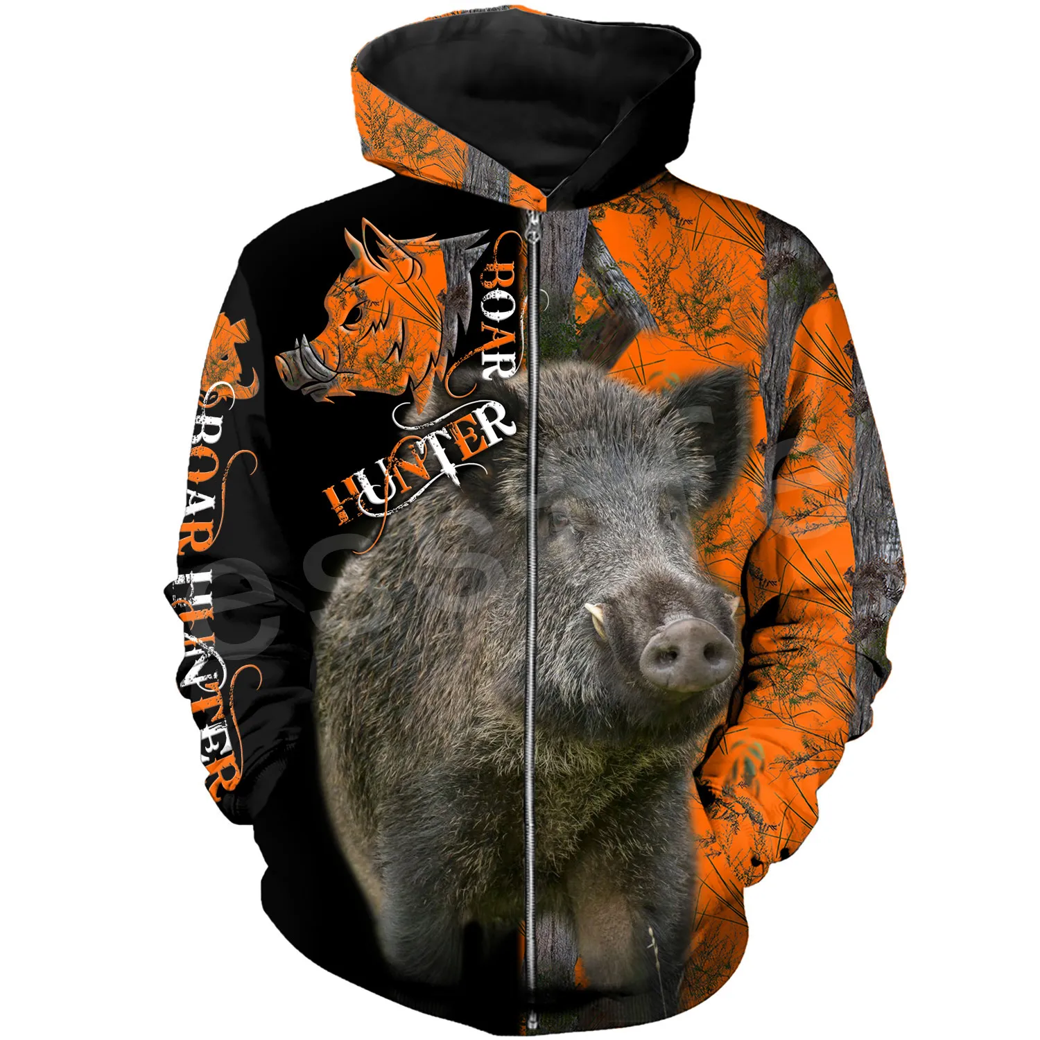Tessffel Newest Boar Hunter Animal Hunting Camo Tattoo 3DPrint Pullover Newfashion streetwear Zip/Sweatshirts/Hoodies/Jacket N10 | Мужская