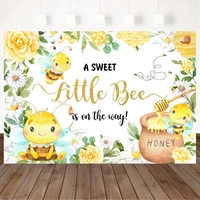 mocsicka newborn baby shower backdrop a sweet little bee is on the way photography background for photo studio photo shoot props