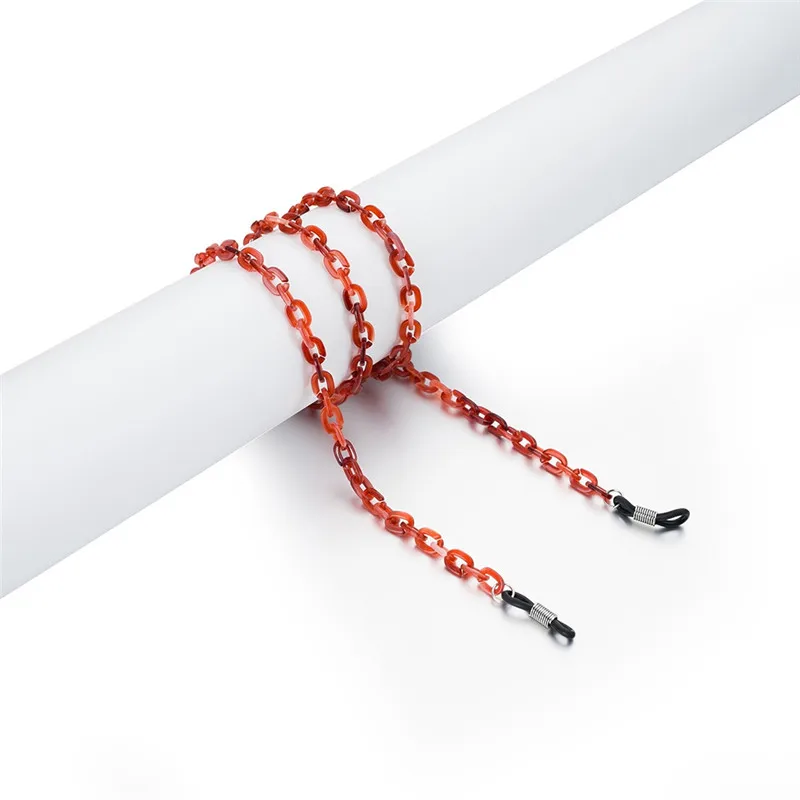 Fashion Chic Amber Color Eyeglass Chains Resin Acrylic Leopard Glasses Chain Eyewears No-slip Cord Neck Strap Rope | Украшения и