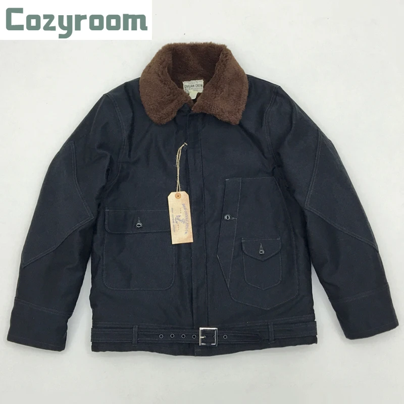 

Cozyroom US Aviation Associates Flying Jacket Jungle Cloth Vintage Men's Flight Jacket