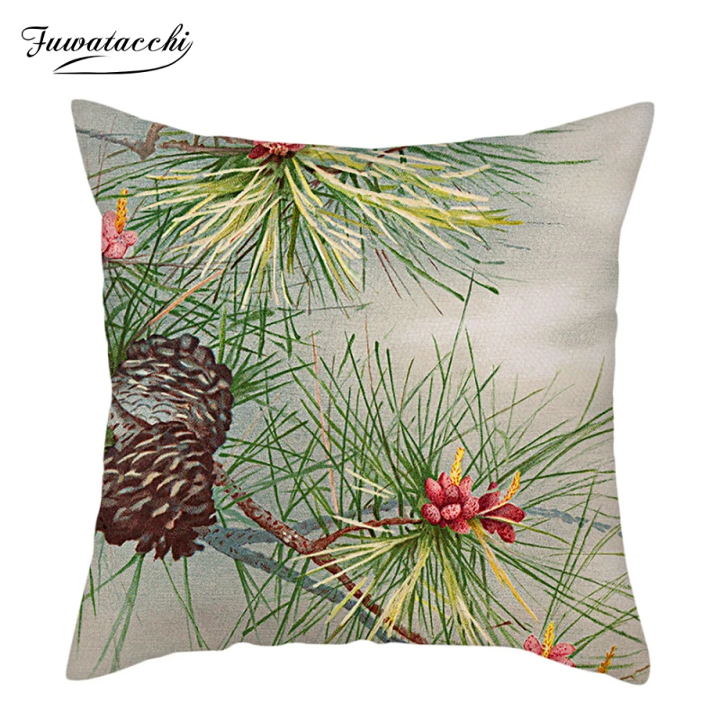 

Fuwatacchi Xmas Gifts Cushion Cover Christmas Pillowcase Livingroom Sofa Car Chair Decorative Pillows Cover 45x45cm