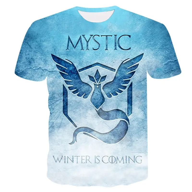 Повседневные 3D футболки с покемоном Харадзюку для мужчин одежда 2019 короткий