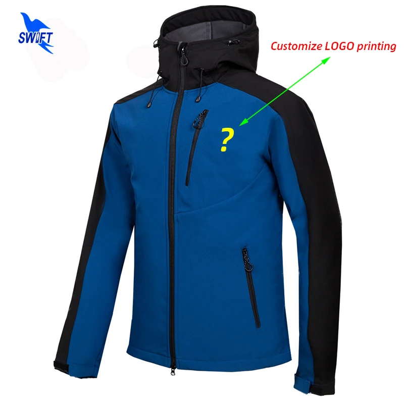 

Customize LOGO Outdoor Softshell Jacket Men Waterproof Windproof Thermal Fleece Hiking Camping Skiing Trekking Hunting Clothing