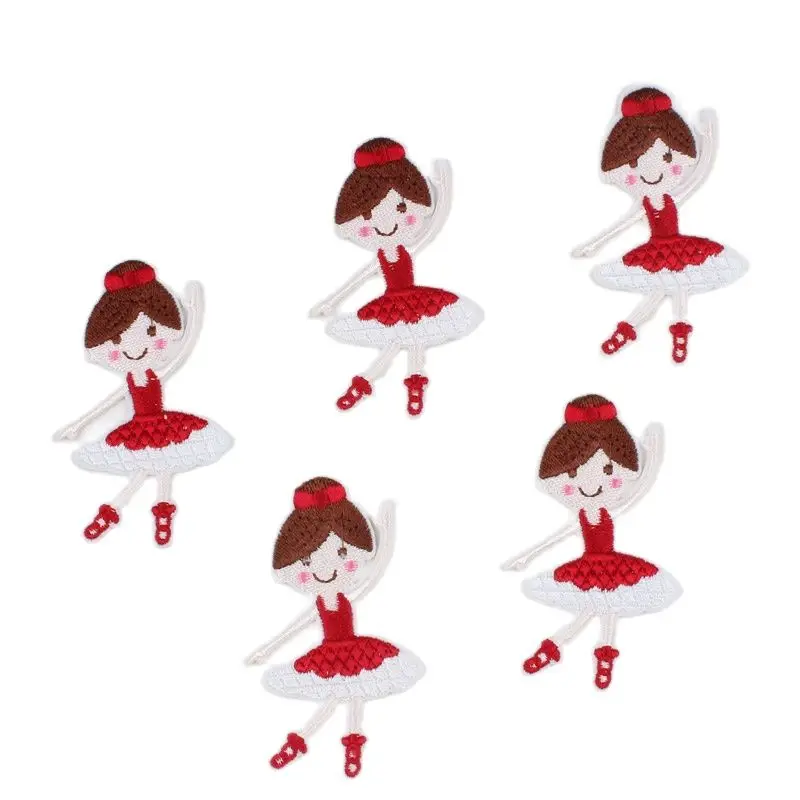 

10pcs/lot Cartoon Little Girl Patch Sew On Iron On Cute Stickers DIY Apparel Pants Jeans Decoration Appliques Handmade Badge