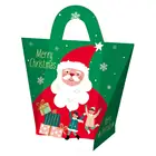 10 шт. рождественские бумажные пакеты для подарков с ручкой Счастливого Рождества Лось Снеговик Санта-Клаус коробка для конфет коробки для печенья подарочные коробки для Aliexpress