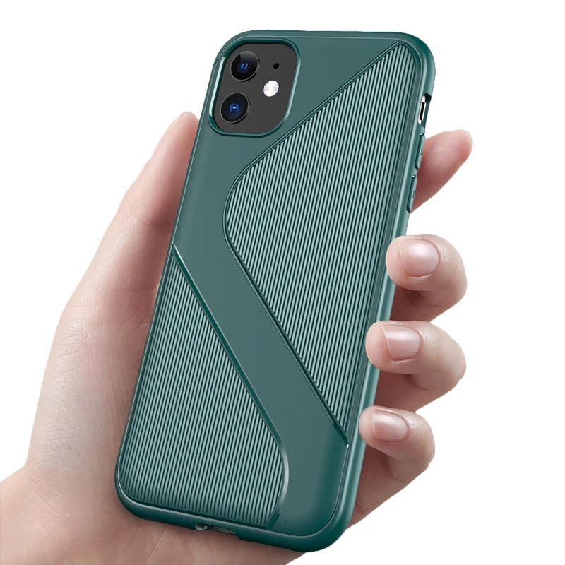 

Luxury Business Silicone Phone Case For iPhone 11 Pro Max XSmax XR XS X 8 7 6 Plus S Type Ultra-thin Protection Back Cover Coque