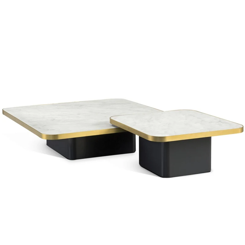 

TT Customized Light Luxury Coffee Table Nordic Living Room Height Combination Simple and Natural Marble