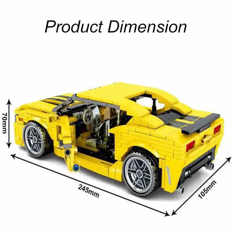 Вытяните назад автомобиль строительный блок Sembo Совместимость Legoingly