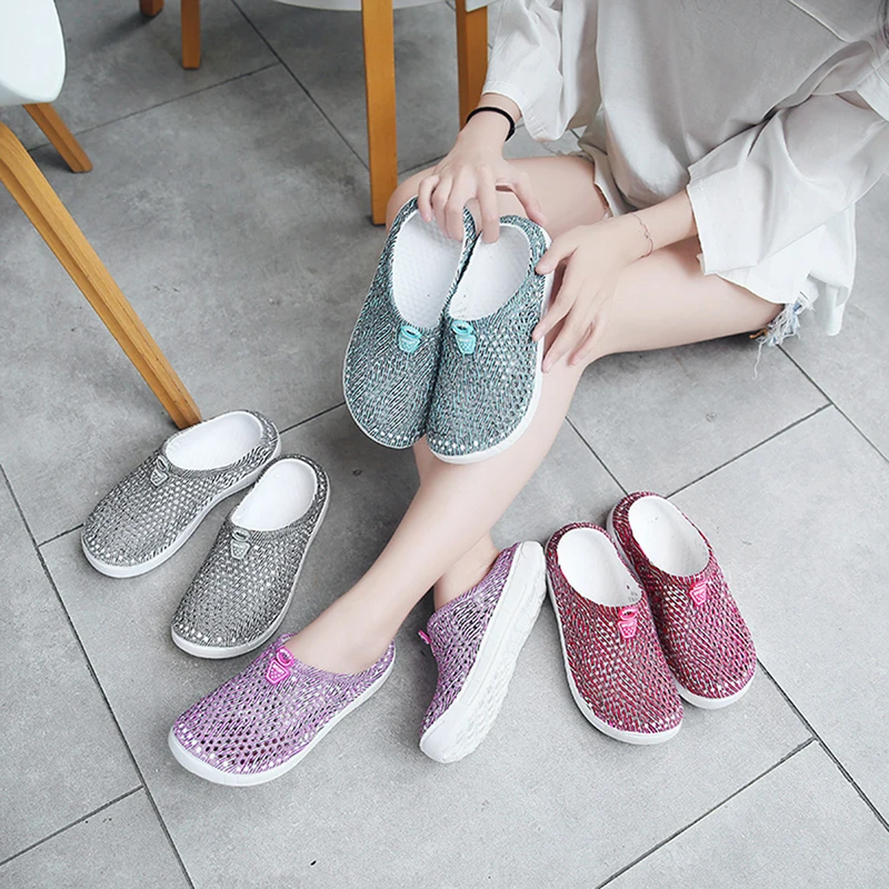 2021 Женские повседневные Сабо дышащие пляжные сандалии тапочки ко Дню Валентина