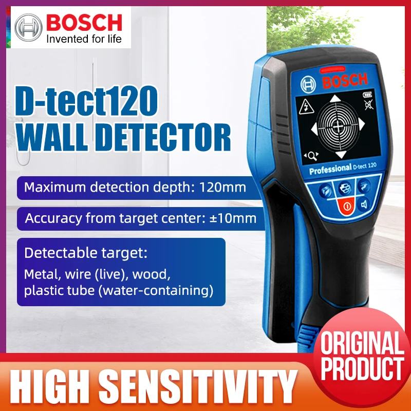 Bosch D tect120 профессиональный детектор металла стены и пола кабель деревянный шланг