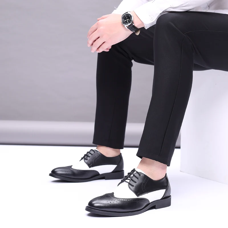 Туфли мужские из натуральной кожи деловой стиль Повседневные Дышащие на