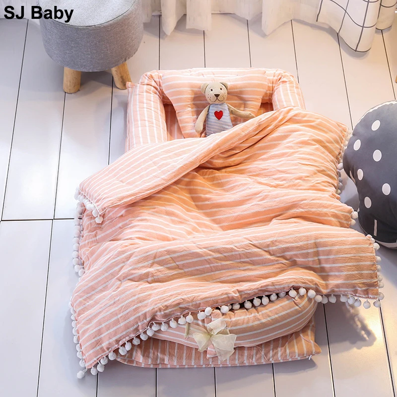 Портативная кроватка для новорожденных мягкая хлопковая складная дорожная