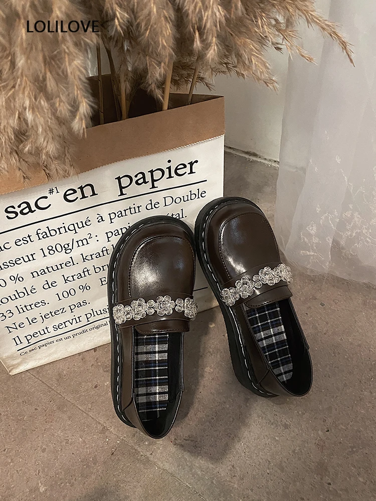 2021 Новая женская обувь из искусственной кожи Туфли в стиле Лолиты милые форма