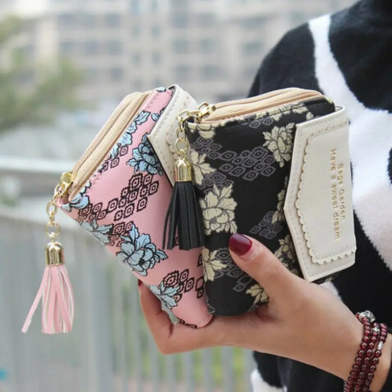 Новинка 2020 женский милый модный кошелек кожаный короткий на молнии держатель для