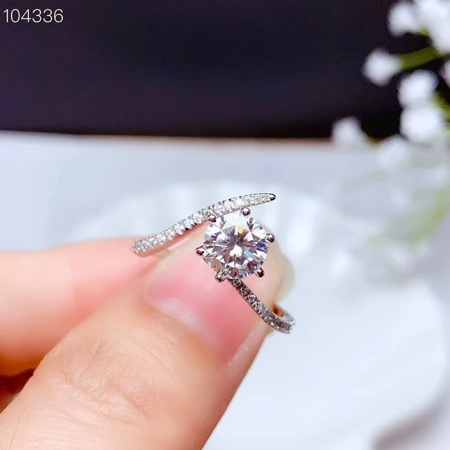 

New crackling moissanite gemstone ring for women jewelry engagement ring for wedding 925 silver ring birthday gift love