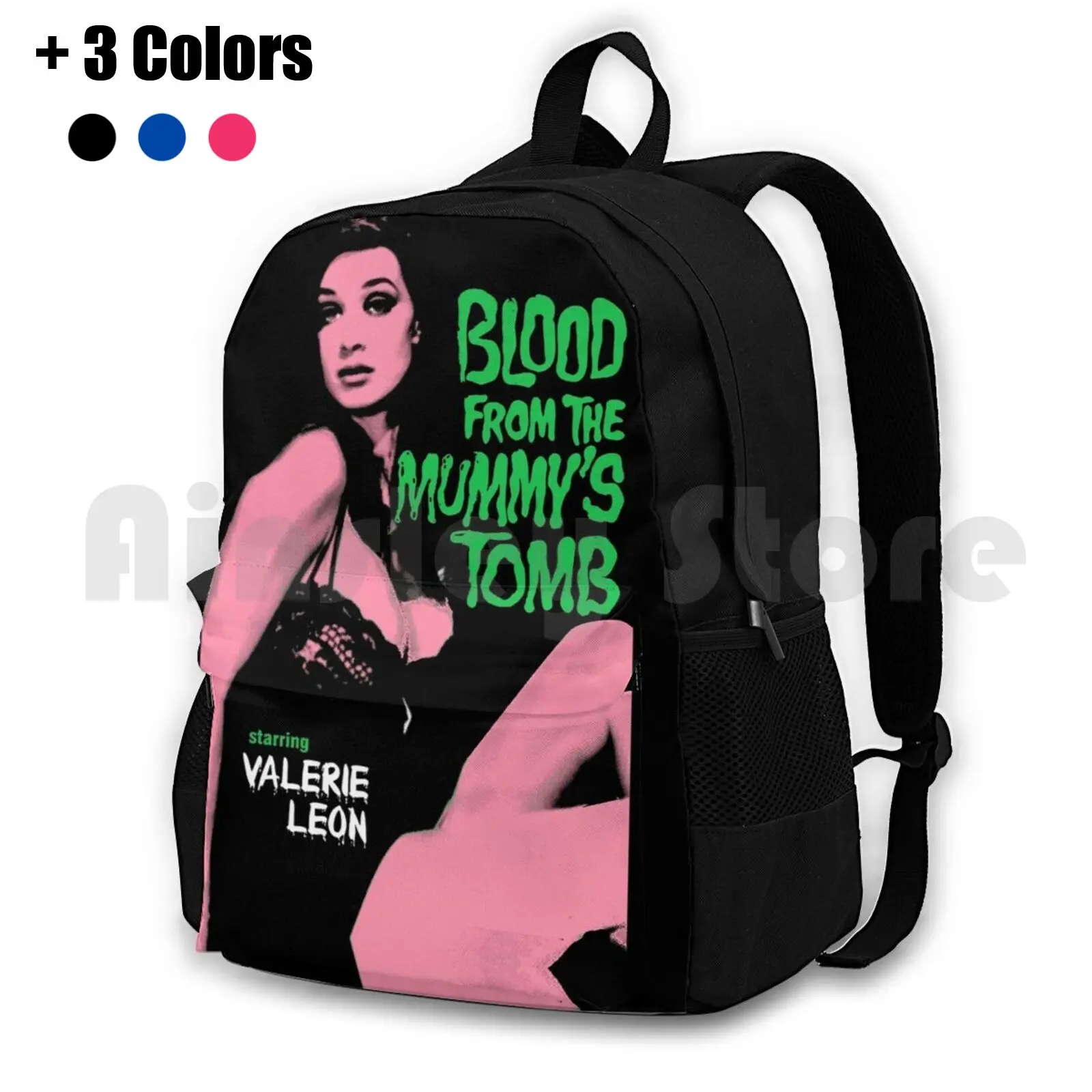 

Valerie Leon Outdoor Hiking Backpack Waterproof Camping Travel Vintage Retro Vintage Movies Classic Cult Movie Horror Terror