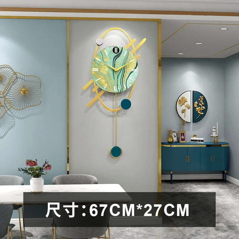 

Nordic watch wall clock living room European light luxury home fashion simplicity represents the wall personality creative clock