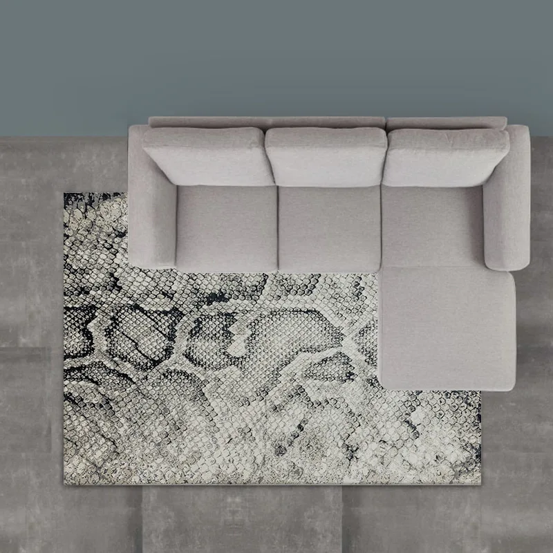 Southeast Asia exotic Snake pattern living room large carpet polyester plush bedroom rug bathroom floor mat custom made | Дом и сад